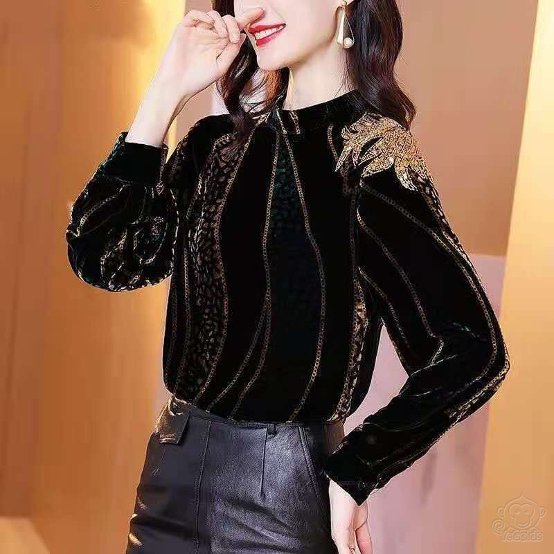 สเวตเตอร์กำมะหยี่เลื่อม